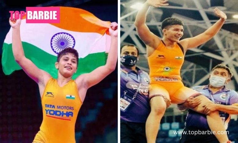 भारत की महिला पहलवान प्रिया मलिक,जिसने विश्व कुश्ती चैंपियनशिप में जीता गोल्ड मैडल